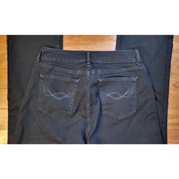 Riders by Lee Jeans Women Size 10M Mid-Rise Bootcut Black Denim - Picture 1 of 16